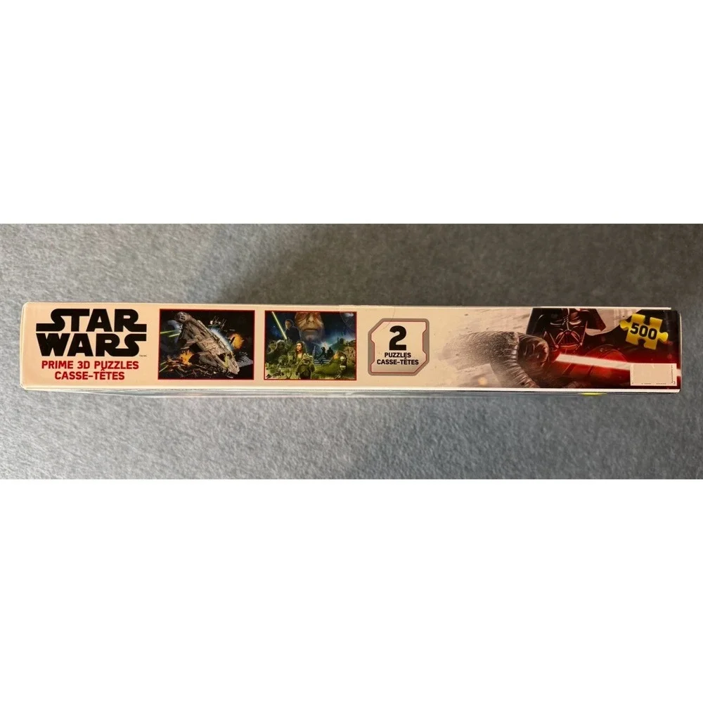 Star Wars 1000 Piece Puzzle (Pack of 2 x 500) Prime 3D Lenticular Disney NIB NEW